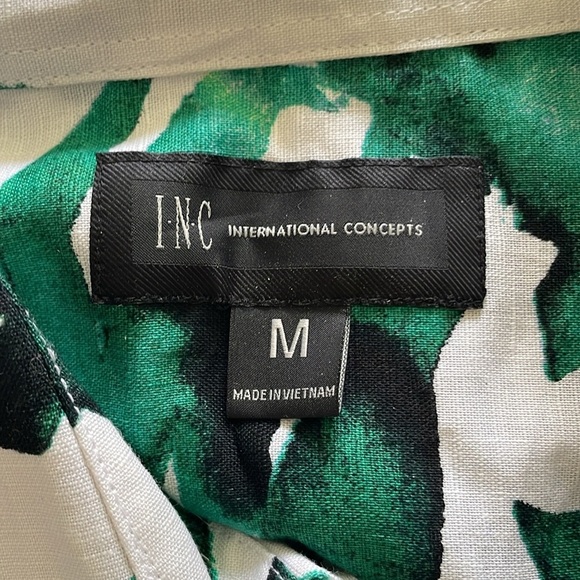I.N.C Mens Floral Button Down Shirt sz M - Picture 2 of 7